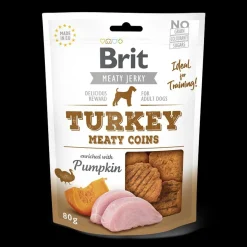 Brit Jerky Snack Monedas Masticables Pavo 80g