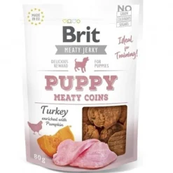 Brit Jerky Snack Pavo Monedas de Carne 80g