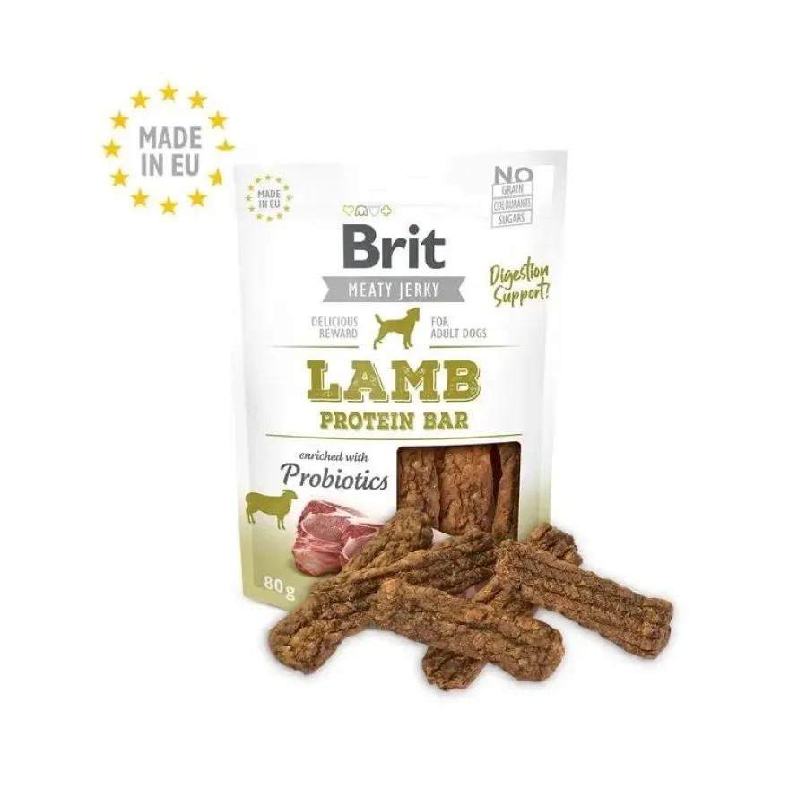 Brit Jerky Snackprotein Bar Cordero Snack 80g