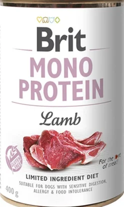 Brit Mono Protein Cordero Comida Húmeda para Perros 6 latas de 400gr