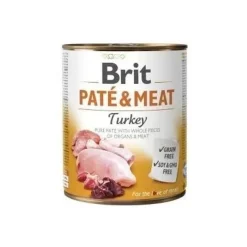 Brit Pate & Meat Pavo Comida Húmeda para Perros 6 latas de 400g