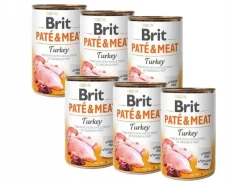 Brit Pate & Meat Pavo Comida Húmeda para Perros 6 latas de 400g