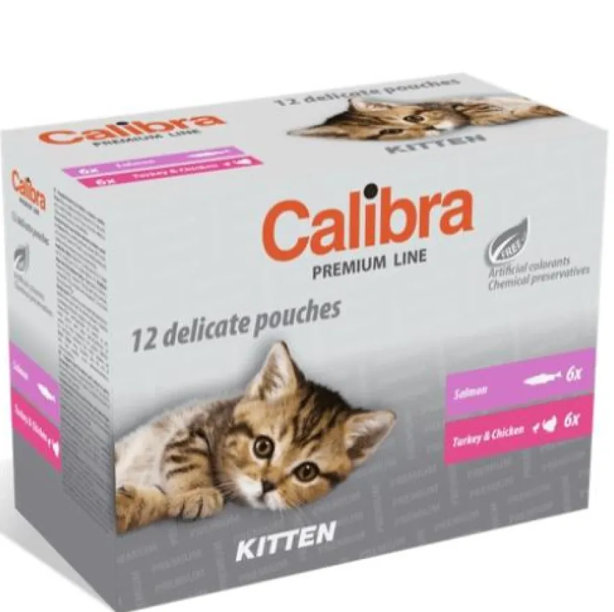 Calibra Cat Kitten Pouch Multipack Comida Húmeda 12x100g