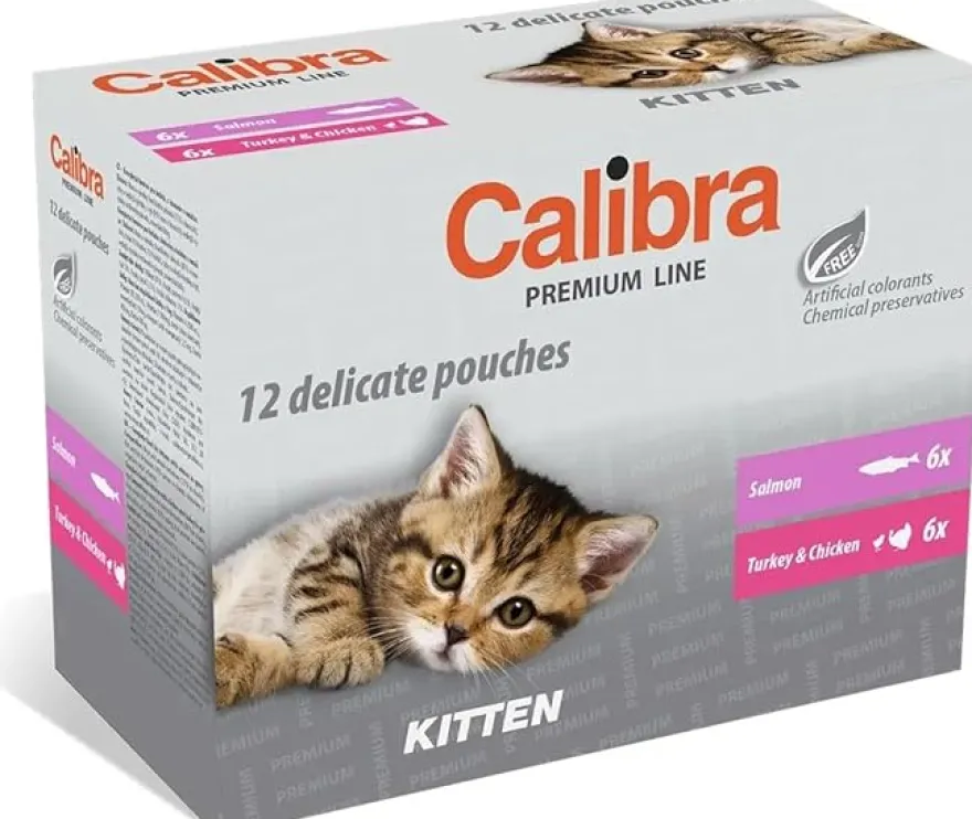 Calibra Cat Kitten Pouch Multipack Comida Húmeda 12x100g