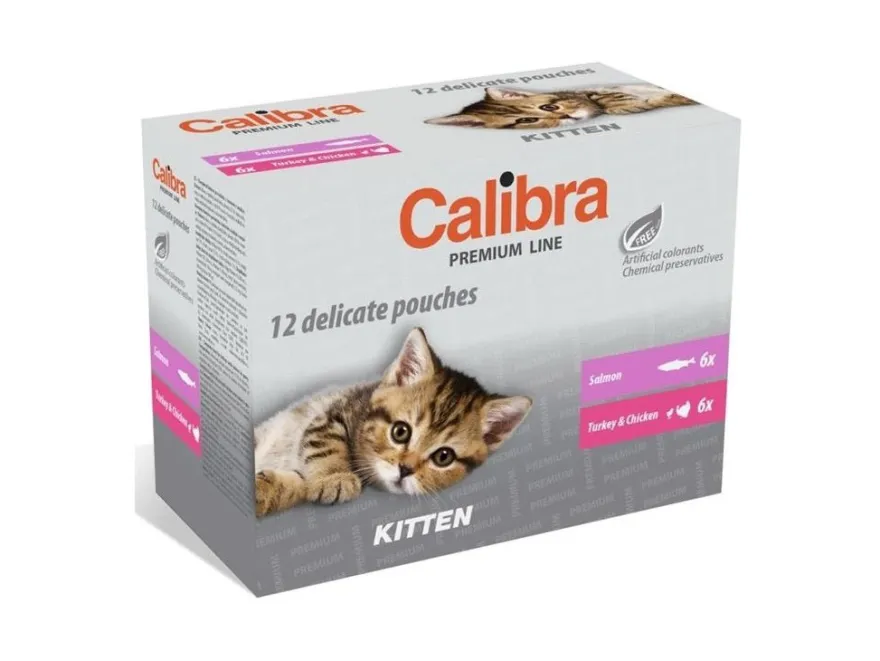 Calibra Cat Kitten Pouch Multipack Comida Húmeda 12x100g