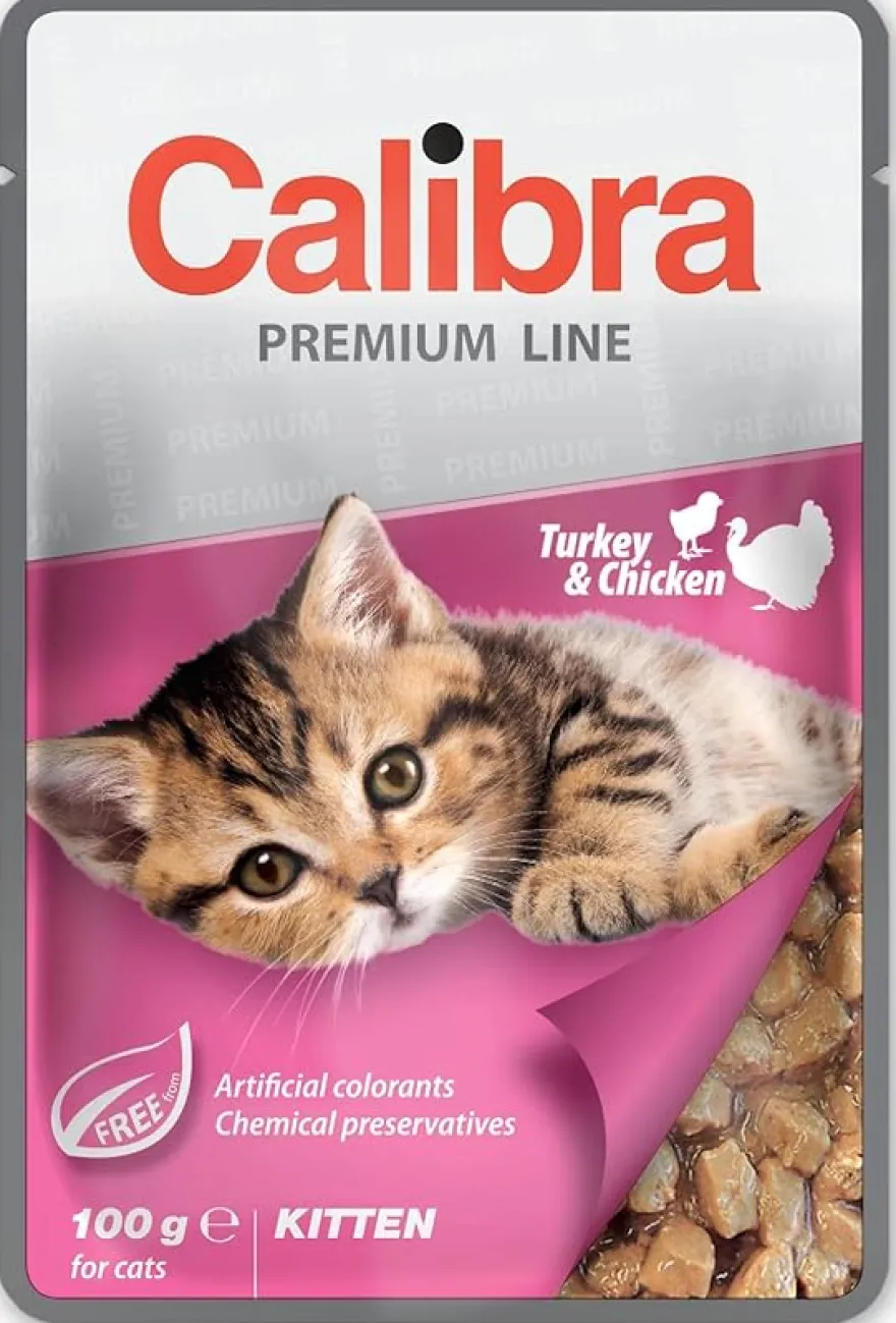 Calibra Cat Kitten Pouch Pavo Pollo 24x100g