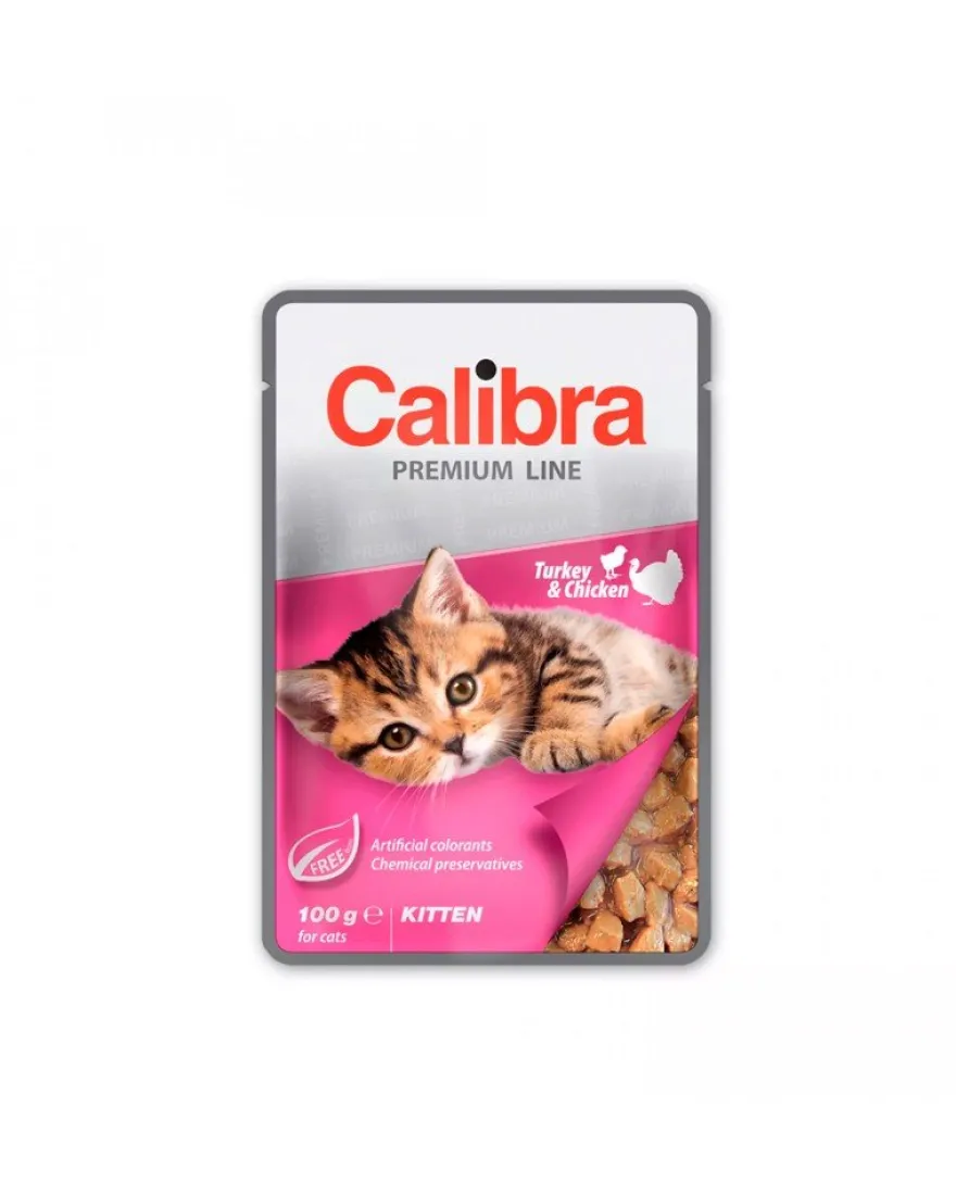 Calibra Cat Kitten Pouch Pavo Pollo 24x100g