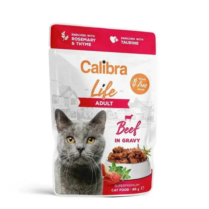 Calibra Cat Life Buey En Salsa Pouch 28x85g
