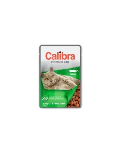 Calibra Cat Sterilised Pouch Salmón 2,4Kg, 24 ud