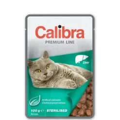 Calibra Cat Sterilised Pouch Hígado Comida para Gatos 24x100g