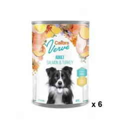 Calibra Dog GF Verve Adult Salmón y Pavo Comida Húmeda 6 x 400g