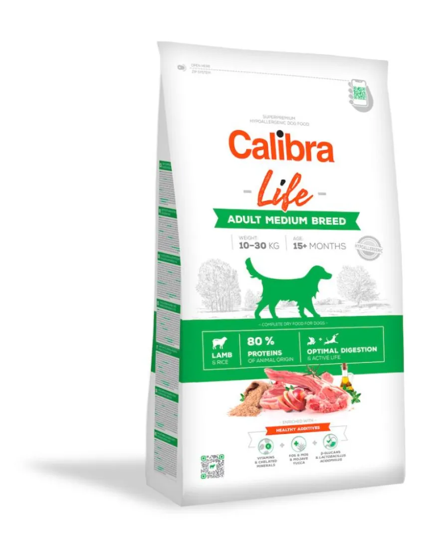 Calibra Dog Life Adult Medium Breed Cordero 12kg