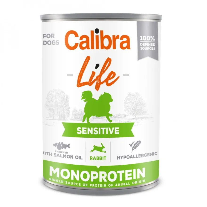 Calibra Dog Life Lata Sensitive Conejo 6 ud