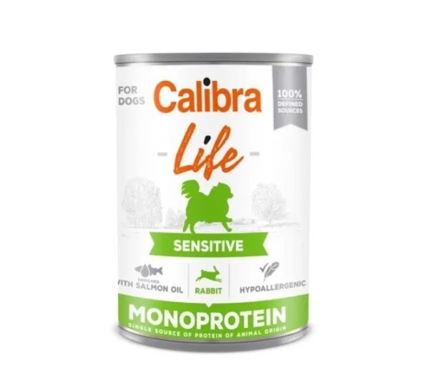 Calibra Dog Life Lata Sensitive Conejo 6 ud