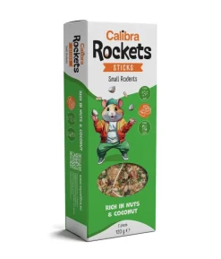 Calibra Rockets Sticks Snack para Roedores Sabor Coco y Nuez 120g