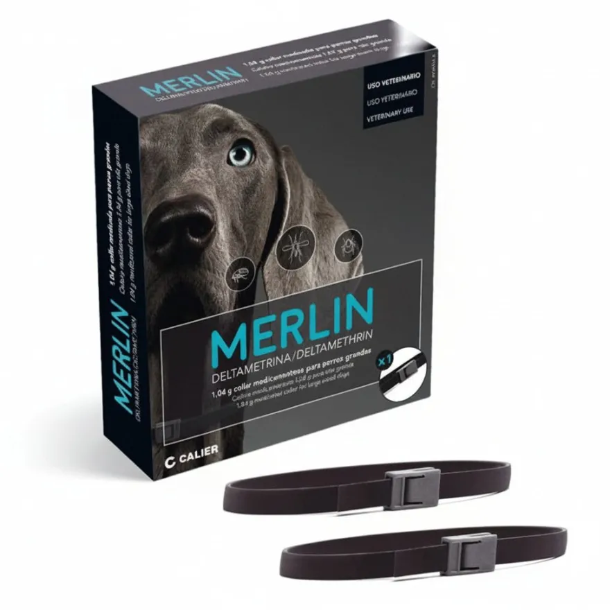 Calier Merlin Collar Antiparasitario Perro 65 cm Pack 2 ud