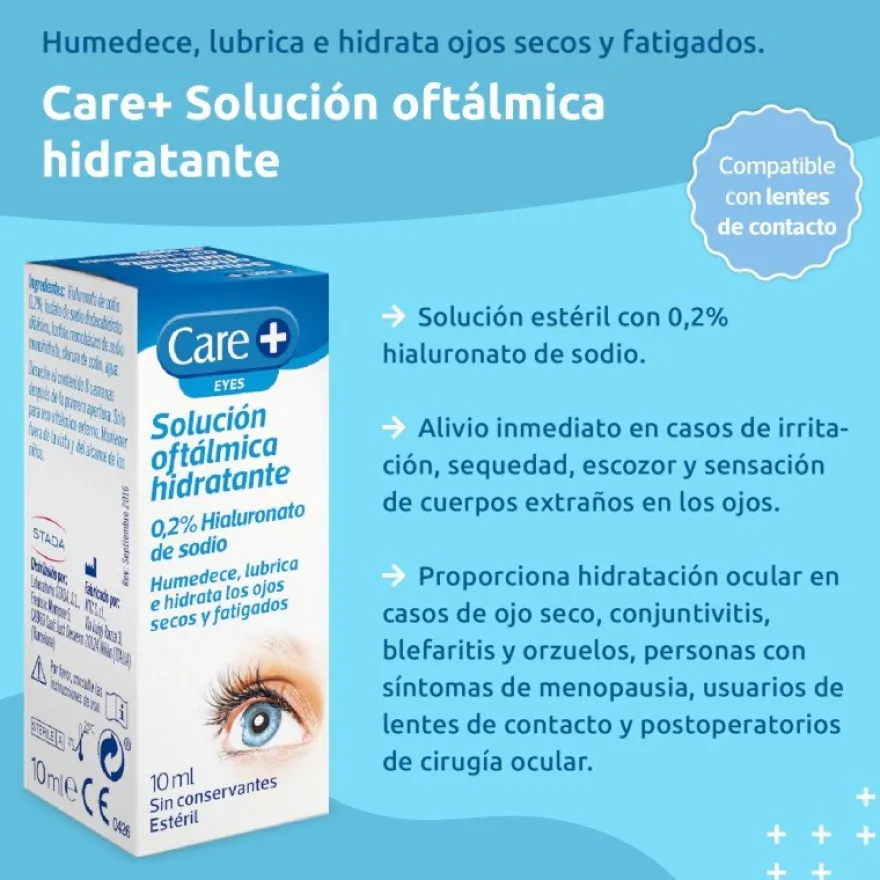 CARE+ Solución Oftálmica Hidratante Estéril 10ml