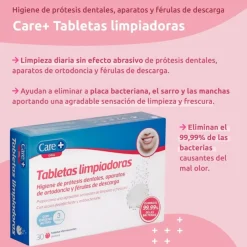 CARE+ Tabletas Limpiadoras Dentaduras Postizas 30uds