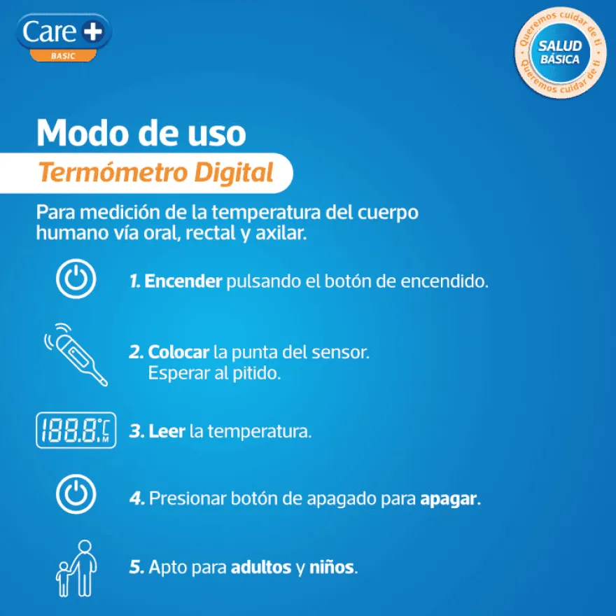 CARE+ Termómetro Punta Rígida 1 unidad