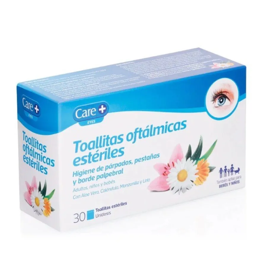 CARE+ Toallitas Oftálmicas Estériles 30 toallitas