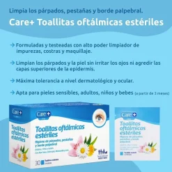 CARE+ Toallitas Oftálmicas Estériles 30 toallitas