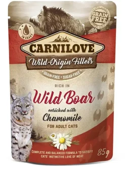 Carnilove Cat Pouch Jabali Alimento Húmedo 24x85g