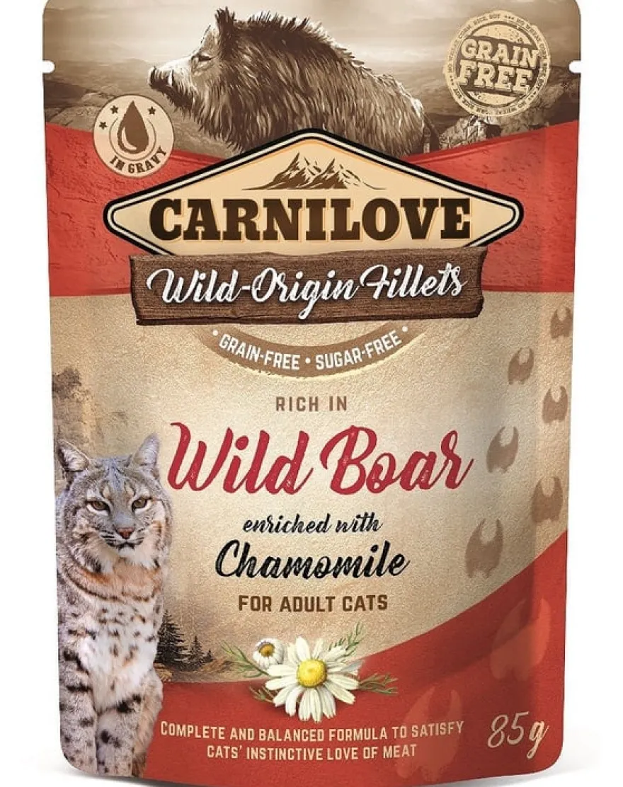 Carnilove Cat Pouch Jabali Alimento Húmedo 24x85g
