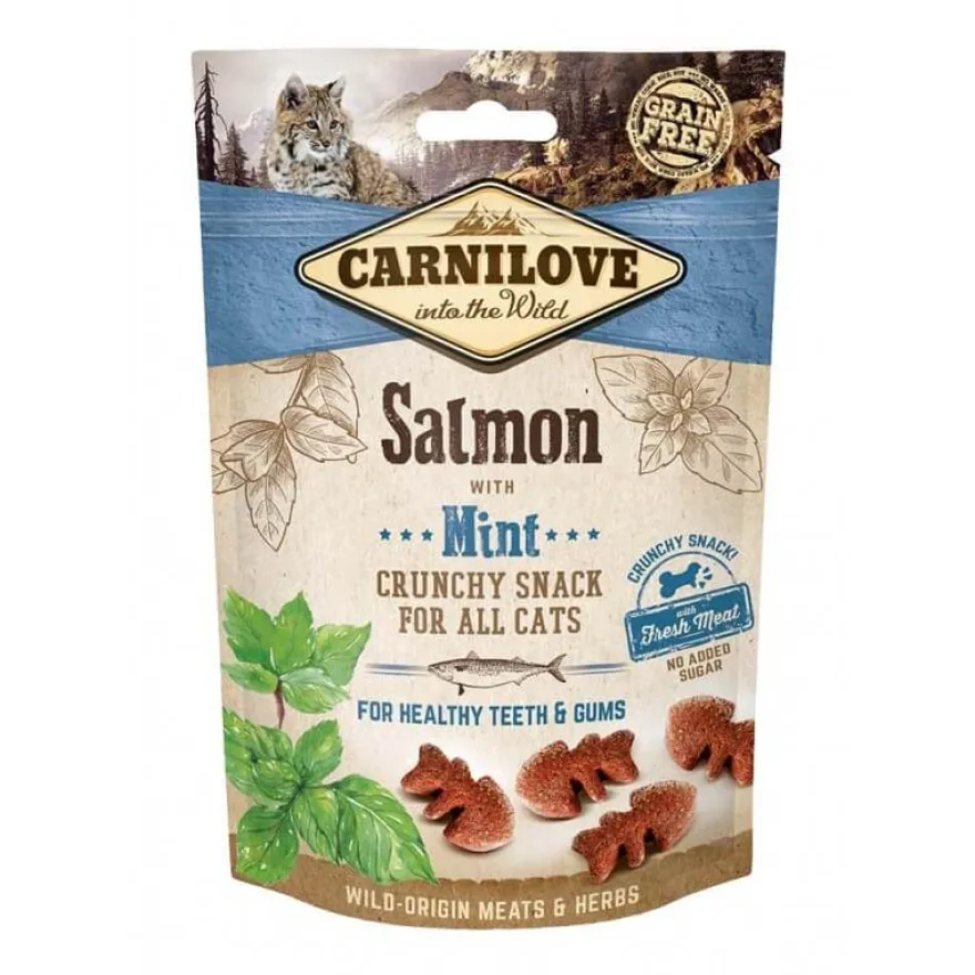 Carnilove Feline Crunchy Snack Salmón con Menta 500g