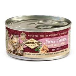 Carnilove Feline Kitten Pavo Salmon Comida Húmeda 12 ud