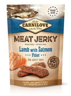 Carnilove Jerky Cordero y Salmón Alimento para Perros 12 bolsas de 100g