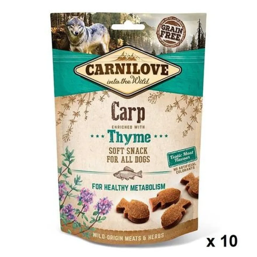 Carnilove Snack Semi-Húmedo Carpa Tomillo 10 ud