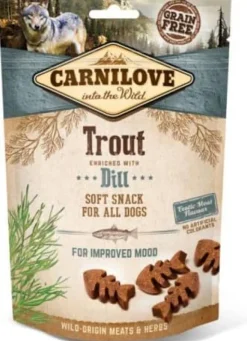Carnilove Snack Semi Húmedo Trucha y Eneldo 10 bolsas de 200g