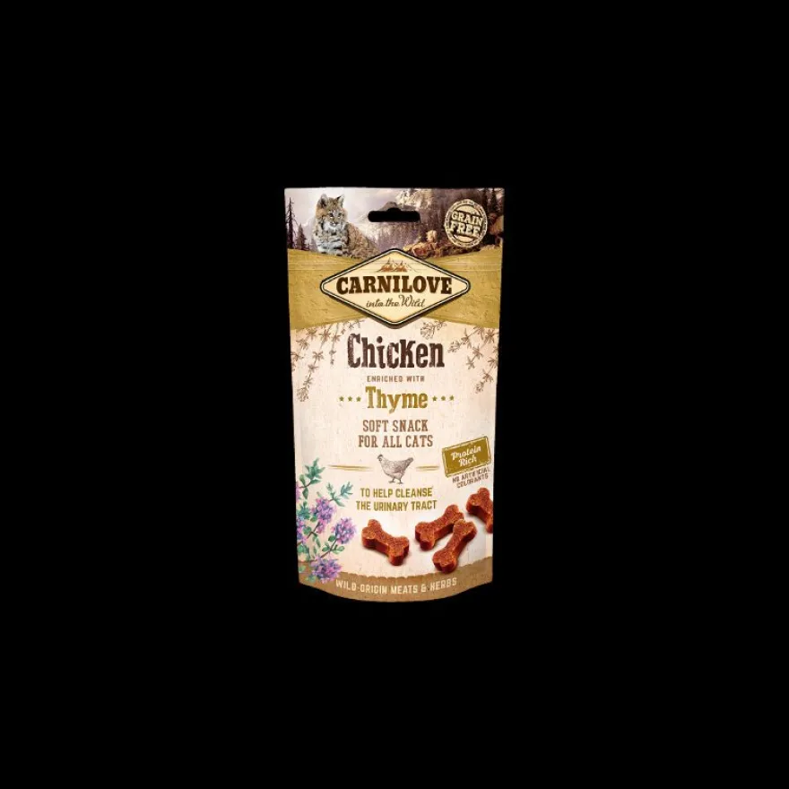 Carnilove Snacks Pollo y Tomillo Semihúmedos 12 bolsas de 50g