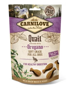 Carnilove Snacks Semi Húmedos Codorniz y Orégano 10 ud