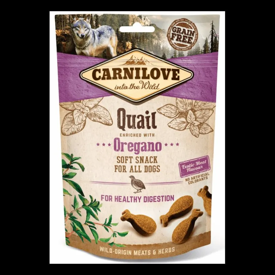 Carnilove Snacks Semi Húmedos Codorniz y Orégano 10 ud