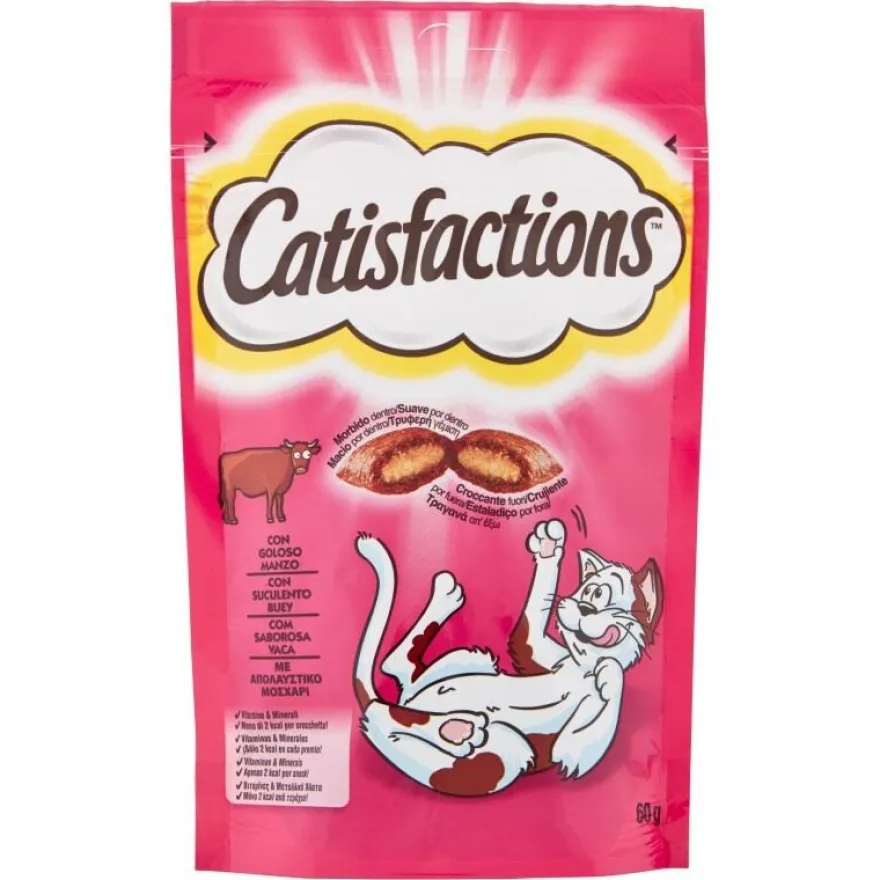 Catisfactions Buey Snack para Gatos 60g