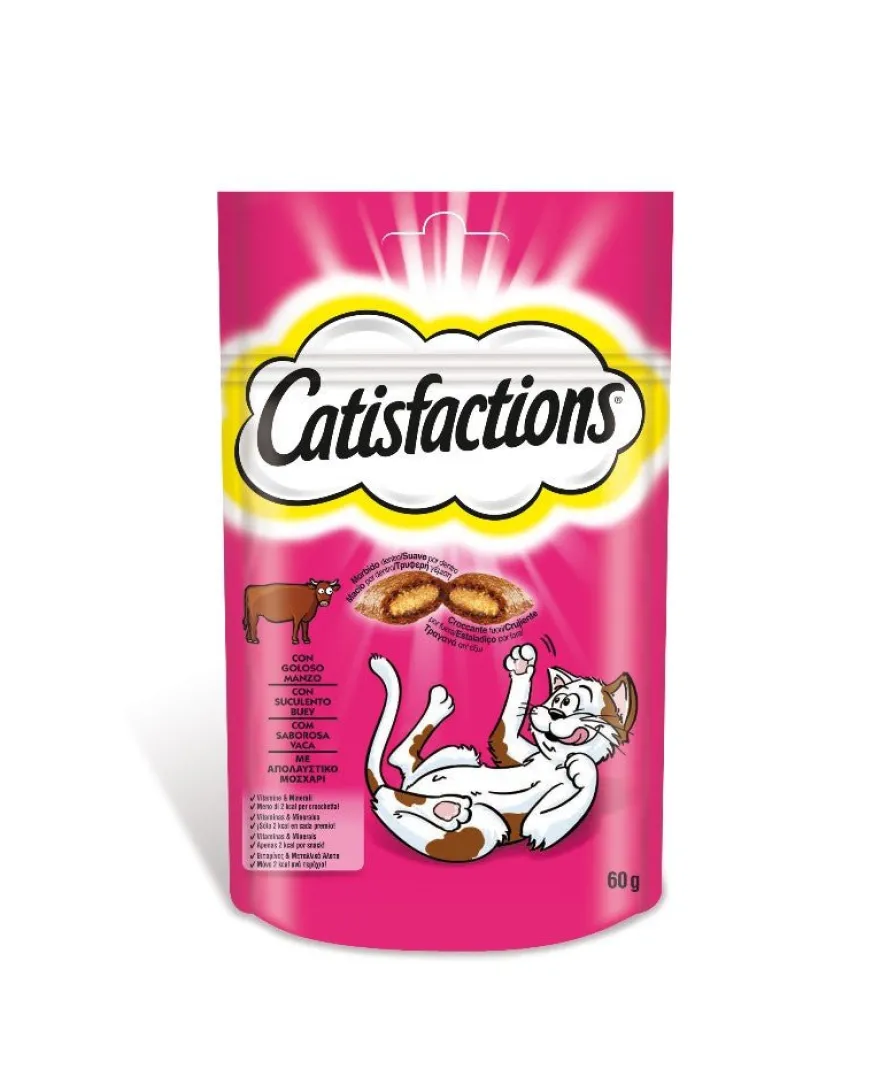 Catisfactions Buey Snack para Gatos 60g