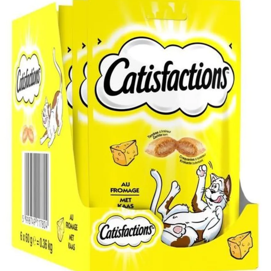 Catisfactions Queso Snack para Gatos 6x60g