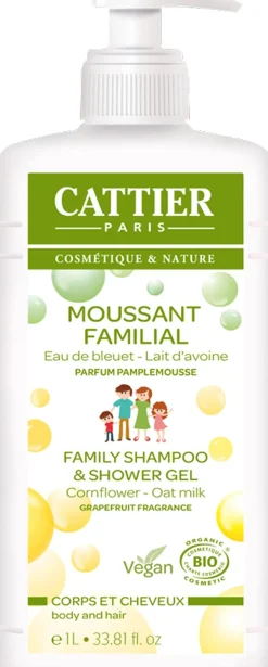Cattier Gel De Ducha Y Champú Familiar 1L