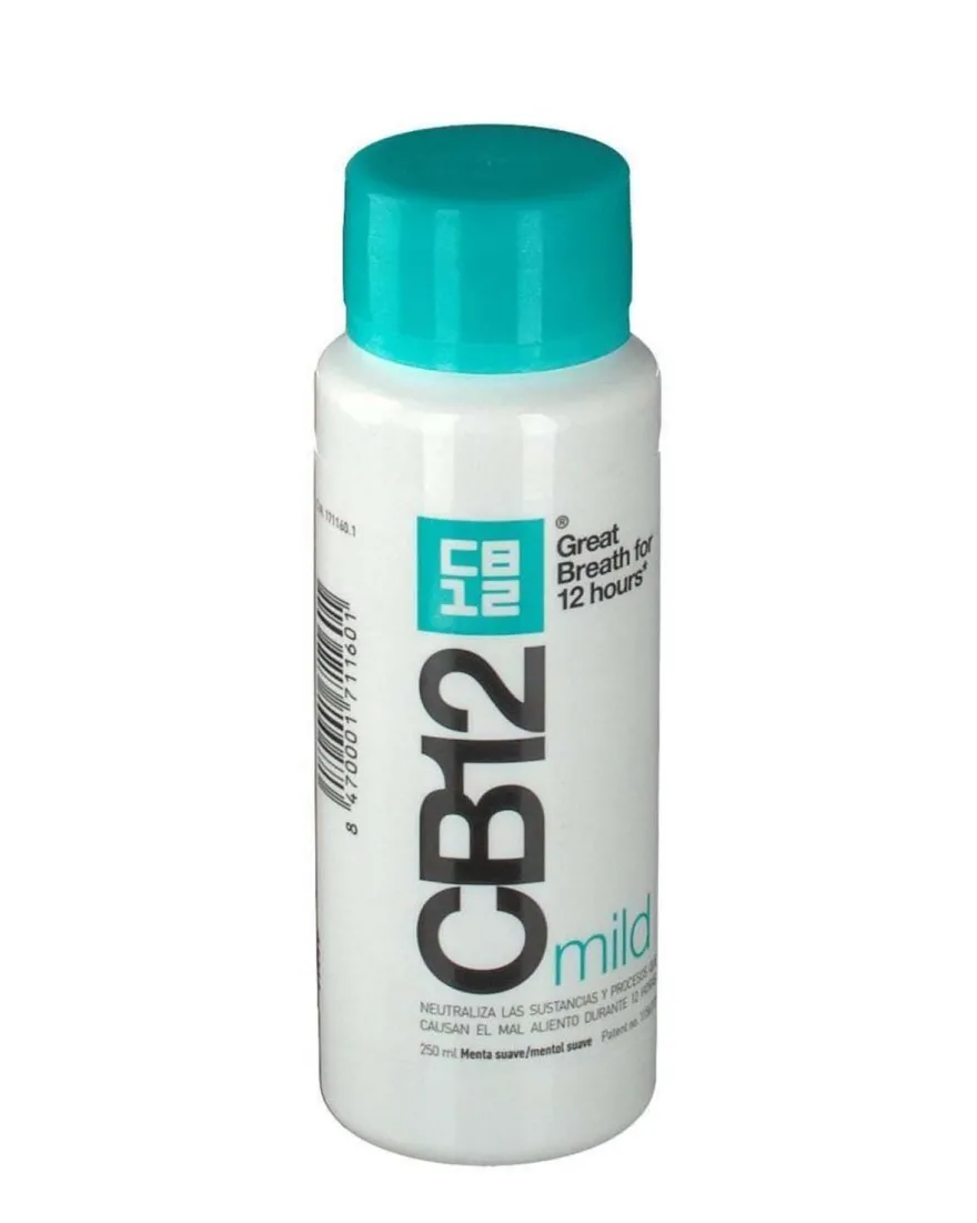 CB12 Aliento controlado 12 horas. Colutorio Halitosis 250 ml Menta suave