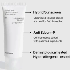 Celimax Oil Control Light Solar Facial Matificante 40 ml