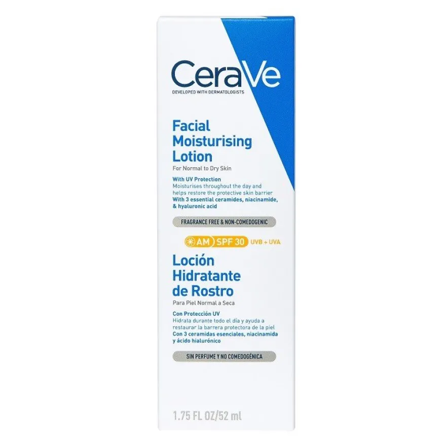 CeraVe Loción Hidratante de Rostro SPF30 52ml