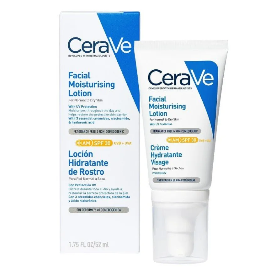 CeraVe Loción Hidratante de Rostro SPF30 52ml