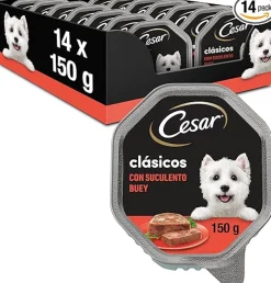 Cesar Clasicos Buey Comida Húmeda para Perros 14 x 150g