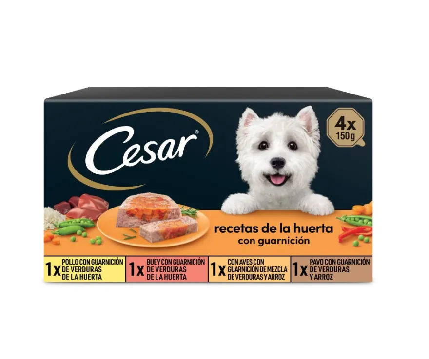 Cesar Multipack Recetas De La Huerta Comida Húmeda para Perros 24 ud