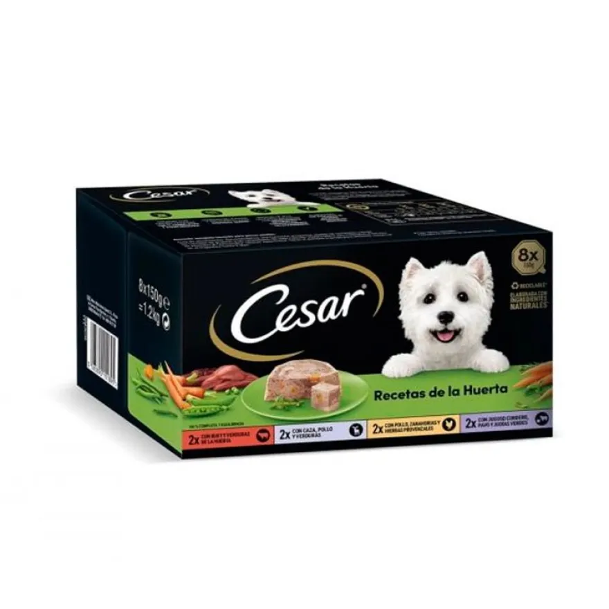 Cesar Multipack Recetas De La Huerta Comida Húmeda para Perros 24 ud