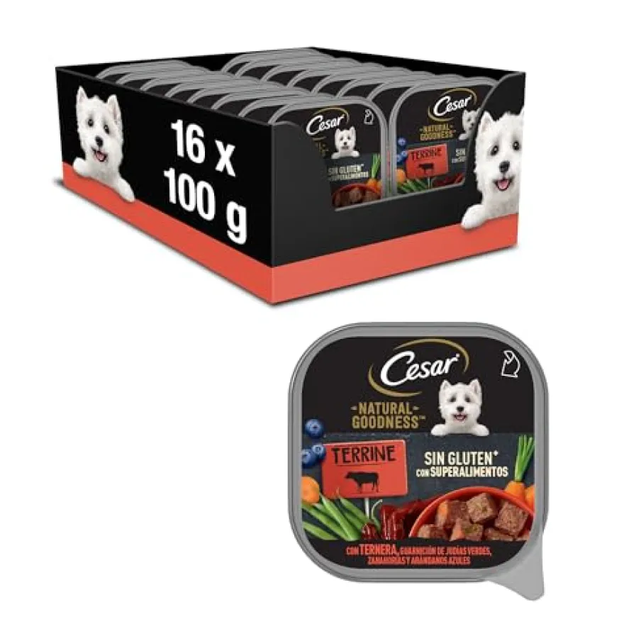 Cesar Natural Goodness Buey Alimento Húmedo 16 x 100g