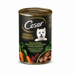 Cesar Natural Lata Cordero, comida húmeda para perros adultos 6 latas de 400g