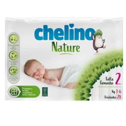 CHELINO Nature Pañales Talla 2 de 3 a 6 kilos 28 uds
