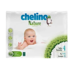 CHELINO Nature Pañales Talla 4 de 9 a 15 kilos 34 uds